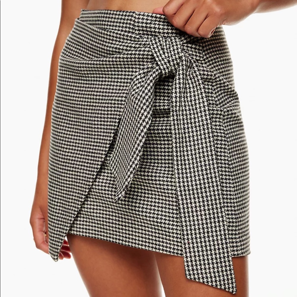 Wilfred wrap front skirt mini skirt by aritzia